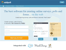Tablet Screenshot of addpoll.com